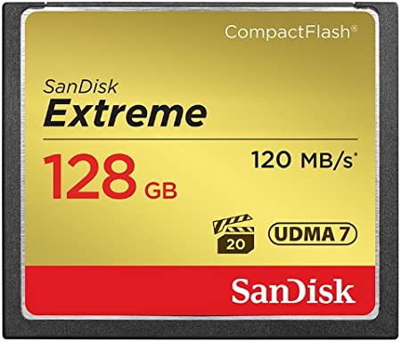 SanDisk Extreme 128GB CompactFlash Memory Card UDMA 7 Speed Up To 120MB/s- SDCFXS-128G-X46