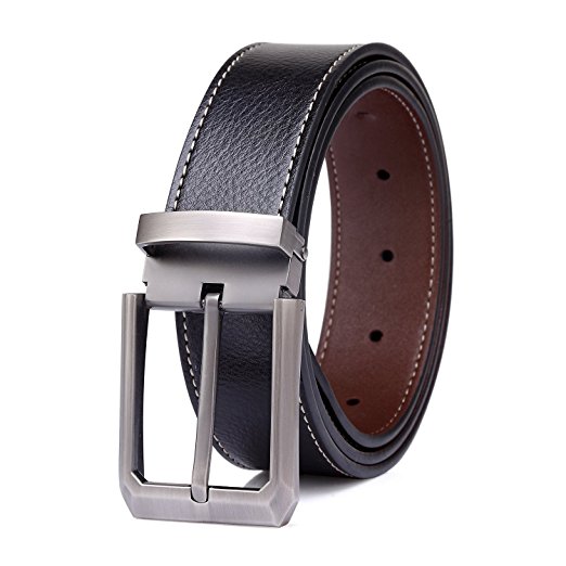Tonly Monders Men's Leather Reversible Stitch Belt