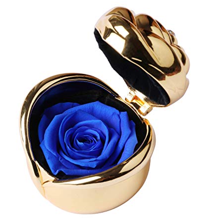 Valentines Day Gifts, Blue Rose, Gift for Her, Handmade Preserved Rose Present, Upscale Immortal Flowers Best Gift for Female Birthday, Anniversary, Valentine's Day, Christmas