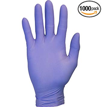 The Safety Zone GNEP-SM-1P-Case Nitrile Exam Gloves - Medical Grade, Powder Free, Latex Rubber Free, Disposable, Non Sterile, Food Safe, Textured, Indigo Color, Case of 1000 (10 Convenient Dispenser packs of 100 each), Size Small