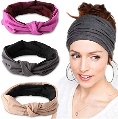 LOLIAS Multi-Style Headband for Fitness Sports Running Workout Yoga Women's Hair Band Wide Stretchy