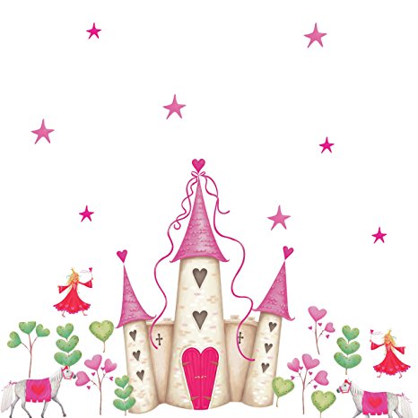 RoomMates YH1328M Princess Castle Peel & Stick Giant Wall Decal