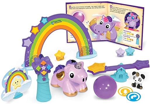 Learning Resources Coding Critters MagiCoders: Skye the Unicorn, Screen-Free Early Coding Toy For Kids, Interactive STEM Coding Pet, 22 Pieces, Ages 4