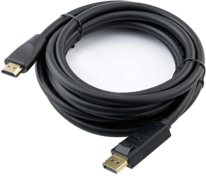 DTECH 3ft DisplayPort to HDMI Cable with Gold Plated Connector - Black