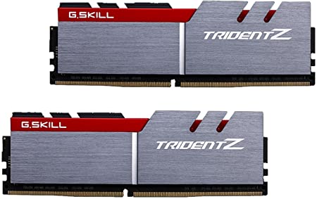 G.SKILL F4-3200C16D-16GTZB Trident Z Series 16GB (2 x 8GB) 288-PinDDR4-3200MHz, Red and Silver/black