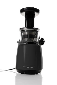 VREMI Slow Juicer (BLACK) - Live Clean & Green with Delicious & Natural Juices Pressed Fresh From Your Kitchen - Precise Slow Press Juice Extracting Process- Reduces Waste - Saves Energy