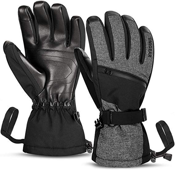 Unigear Ski Gloves Waterproof Touchscreen Snowboard Gloves, Warm Winter Snow Gloves for Cold Weather, Fits Both Men & Women