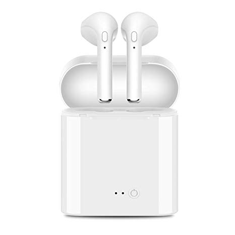 i7S TWS Bluetooth Earbuds, Bluetooth 5.0 Wireless Earbuds Deep Bass HD Stereo Sound Bluetooth Headphones with Charging Box, Noise Cancelling in-Ear Headphones - Compatible with iOS & Android Device
