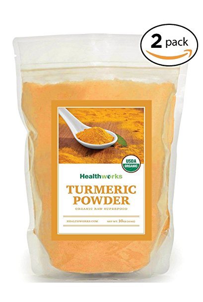 Healthworks Turmeric Root Powder (Curcumin) Organic, 2lb (2 1lb Packs)
