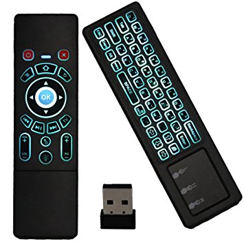 Ilebygo Mini Wireless Keyboard/Air Remote Mouse/Wireless Mouse and Keyboard Combo for Smart Tv Box.Mini PC and More. (RGB)