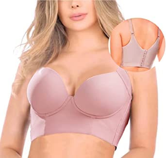 rosyclo Filifit Sculpting Uplift Bra, Fashion Deep Cup Bra Hide Back Fat Bra Full-Back Coverage Sport Bra