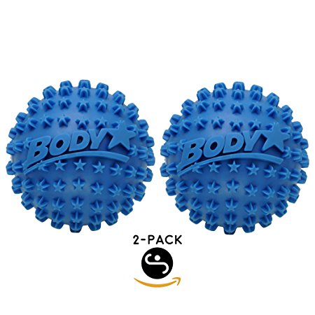 Body Back Company’s Body Star 2.5 Inch Acupressure Self Massage Ball and Muscle Pain Reliever - Blue 2-pack