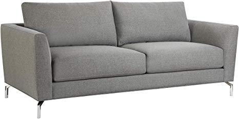 Rivet Emerly Modern Sofa, 83.5"W, Steel Grey