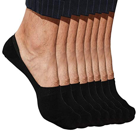 4 Pack 100% Cotton Socks No Show Socks For Men and Women Low Cut Loafer Socks Mens Pack