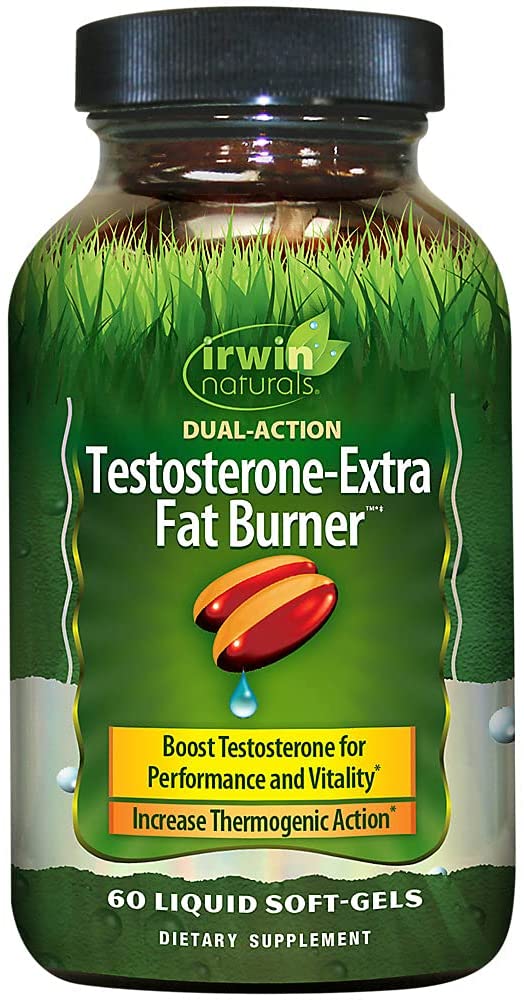 Irwin Naturals Testosterone-Extra Fat Burner, 60 Liquid Soft-Gels