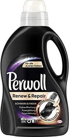 Perwoll Liquid Detergent - Renew & Repair for Black and Darks - 24 Loads (1.4L)