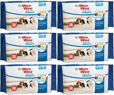 Four Paws Wee Wee Disposable Diapers, Medium