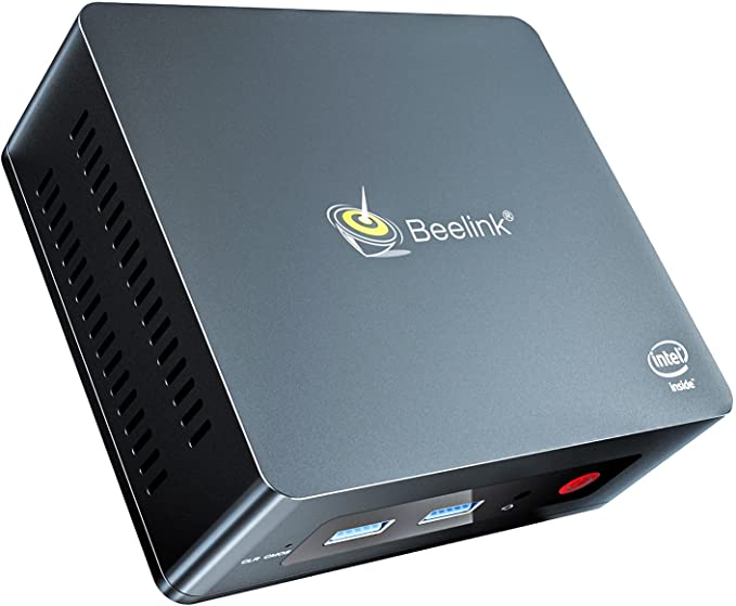 Mini PC, Windows 10 Beelink GK35 8G DDR3 128GB SSD with Intel Celeron J3455 Processor(up to 2.3GHz) Mini Computer, Support 4K Dual HDMI, BT4.0, Wifi 5, Gigabit Ethernet, 4USB3.0, Support Auto Power On