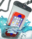 WATERPROOF iPHONE 6 PLUS CASE KONA EXTRA LARGE Waterproof Phone Bag Fits Large Phones Using Thick Cases Like Otterbox - 30 Heavier Duty Double Sealed Seam