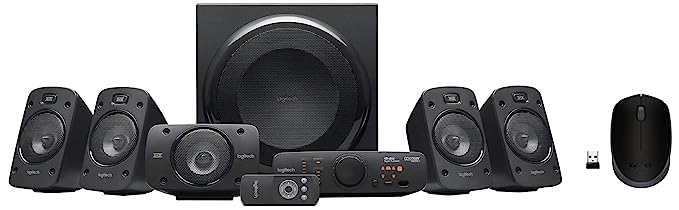 Logitech Z906 5.1 Channel Surround Speaker System & B170 Wireless Mouse (Black)