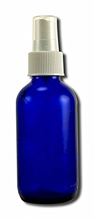 2 Oz. Cobalt Blue PET Plastic Empty Bottle with a White Fine Mist Spray (Atomizer)- Pack of 4