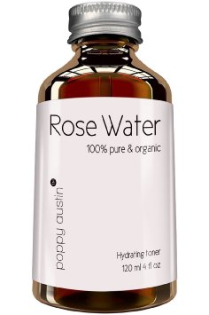 Poppy Austin 100 Pure Rose Water Facial Toner Made by Hand and Responsibly Sourced Finest Triple Purified Organic Rosewater Voted one of Moroccos Best Skin Care Products in 2015 4 fl oz