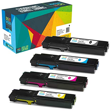 Do it Wiser 4 Compatible XL Toner Cartridges for Xerox Phaser 6600 6600N 6600DN WorkCentre 6605 6605N 6605DN - 106R02232 106R02229 106R02230 106R02231