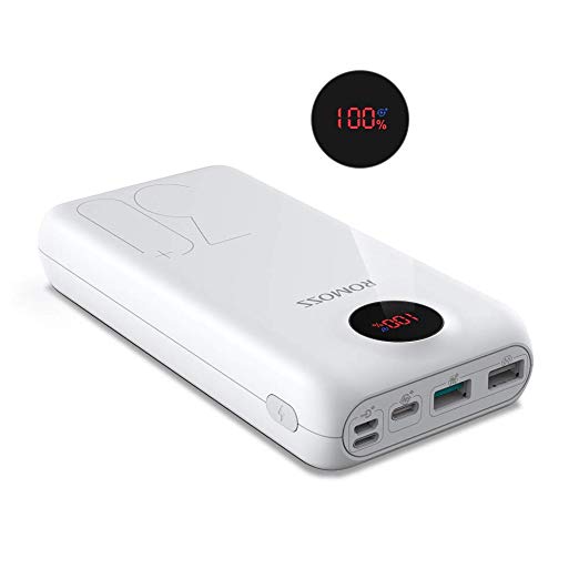 ROMOSS 26800mAh Type-C PD Portable Charger, 18W 3 Outputs and 3 Inputs External Battery Packs Compatible for iPhone Xs Max, iPad Pro, MacBook, Samsung S8(S9 S10 are not)