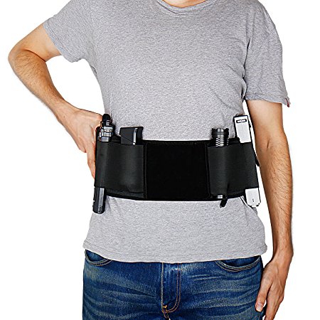 Gun Holster Belly Band Holster for Concealed Carry, Neoprene Waist Band Handgun Carrying System, Elastic Hand Gun Holder for Pistols Revolvers for Men and Women