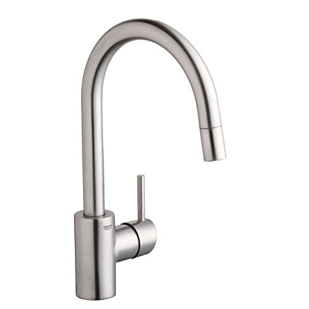 Grohe 32 665 DC0 Concetto Dual Spray Pull-Out Kitchen Faucet, Infinity SuperSteel Finish