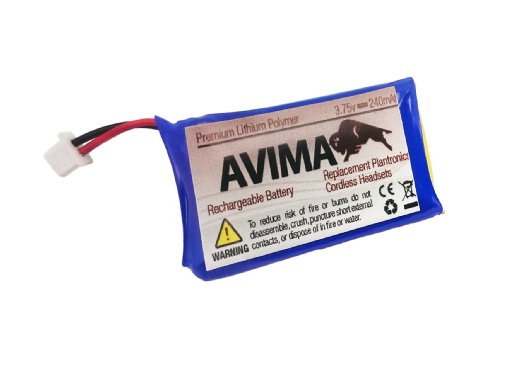 AVIMA Premium Quality Replacement Rechargeable Battery for Plantronics CS50 CS50-USB CS55 CS60 Avaya AWH-55 Replaces Plantronics 64327-01 64399-01 64399-03 65358-01 64399-01 Blue 1 Pack