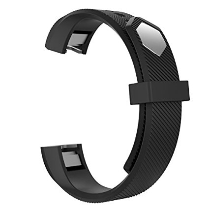 Fitbit Alta Accessory Band, MoKo Classic Replacement Soft Wristband with Metal Clasp For Fitbit Alta Smart Fitness Tracker, Fits 5.31"-8.07" (135mm-205mm) Wrist, BLACK