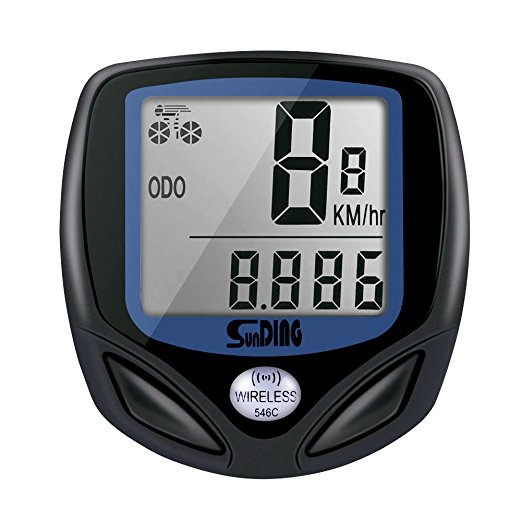 Bike Computer, Wrcibo Bicycle Speedometer Waterproof Wireless Odometer Ball Switch Multi-Function Cycle Computer with LCD Display