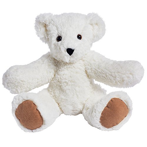 Vermont Teddy Bear Amazon Exclusive Soft Cuddly Bear Stuffed Animals and Teddy, White, 15 Inches