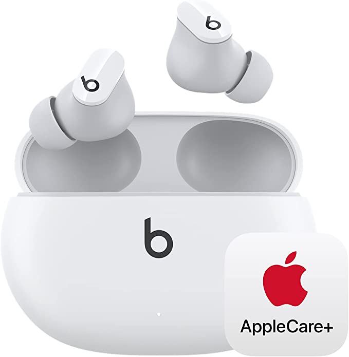 Beats Studio Buds – True Wireless Noise Cancelling Earbuds – White with AppleCare  (2 Years)