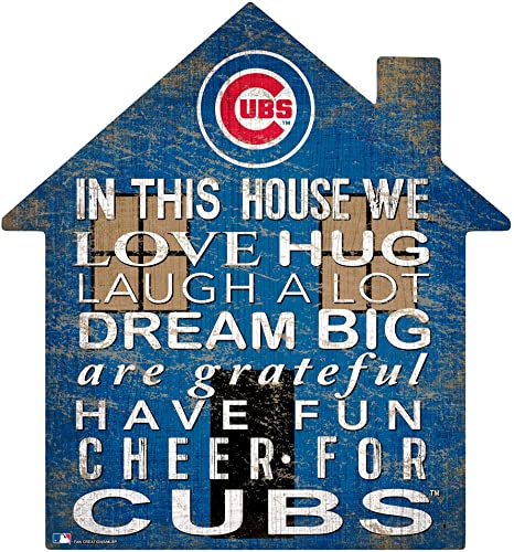 Fan Creations MLB Chicago Cubs Unisex Chicago Cubs House Sign, Team Color, 12 inch