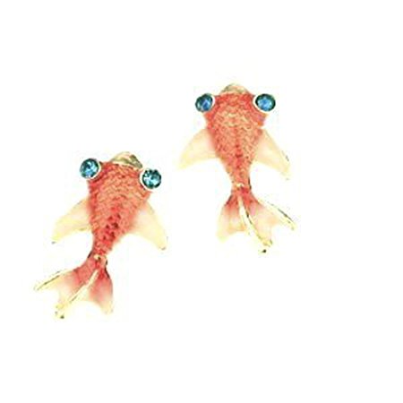 Cute Adorable Butterfly Goldfish Earrings Studs