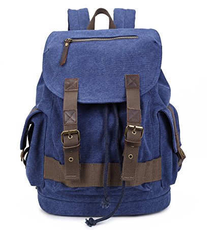 BUG Eco-friendly Canvas Laptop Backpack Rucksack Travel & Hiking Daypack School Bag