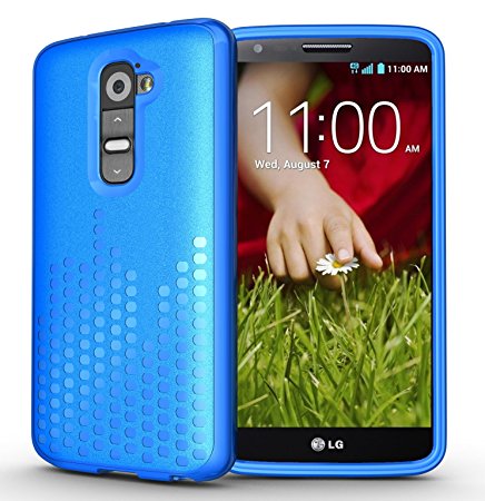 TUDIA Ultra Slim Melody Series TPU Protective Case for LG G2 (for AT&T) - Blue