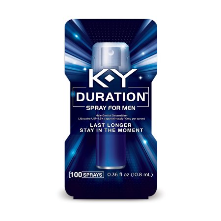 K-Y Duration Spray for Men - Last Longer and Stay in the Moment, 100 sprays / 0.36 fl oz