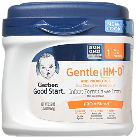 Gerber Good Start Gentle (HMO) Non-GMO Powder Infant Formula, Stage 1, 23.2 oz (Pack of 6)