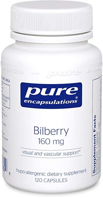 Pure Encapsulations - Bilberry 160 mg - Hypoallergenic Dietary Supplement to Promote Healthy Vision* - 120 Capsules
