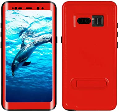 comosso Waterproof Case for Samsung Galaxy Note 8,IP68 Waterproof Shockproof Dirtproof Full Body Protective Case with Built-in Screen Protector for Galaxy Note 8 6.6"(Red)