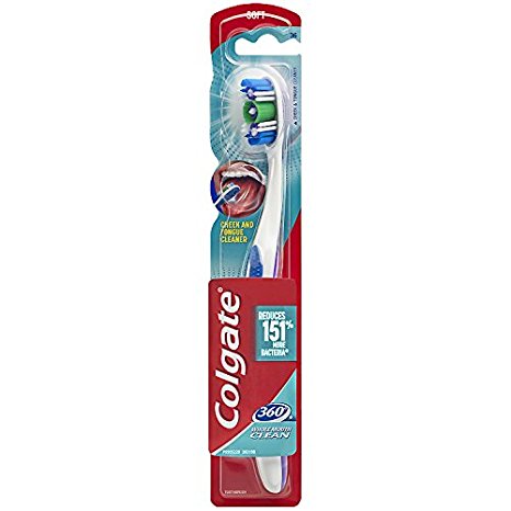 Colgate 360 Toothbrush with Tongue and Cheek Cleaner - Soft (1 Pack)