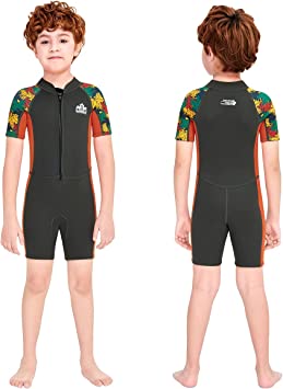 Wetsuit Kids Full Suits 2.5mm Neoprene Wet Suit UV Protection Keep Warm Long Sleeve Wetsuits for Swimming Diving Scuba