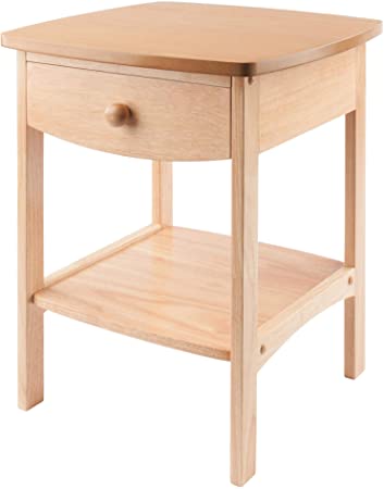 Winsome Wood End Table/Night Stand with Drawer and Shelf, Natural