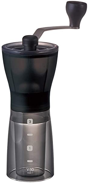 Hario Mini Slim Ceramic Coffee Mill, Plus Black