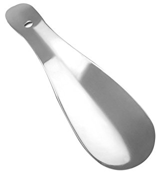 Kobwa(TM) Portable Professional Silver Shiny Stainless Steel Metal Shoe Horn with Kobwa's Keyring