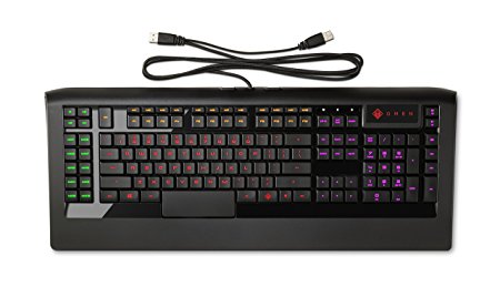 OMEN by HP Wired USB Gaming Keyboard with SteelSeries (Black/Red)