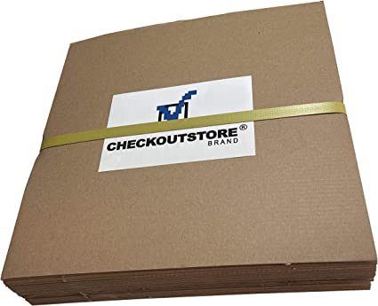 CheckOutStore 50 Insert Cardboard Pads for 33 RPM LP Record 12 1/2" x 12 1/2"